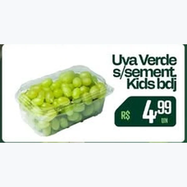 Recorte do encarte de Uva Verde sem Semente Kids