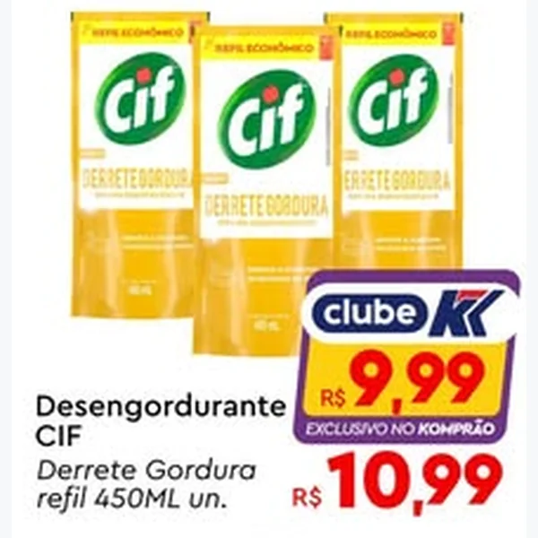 Recorte do encarte de Desengordurante Derrete Gordura CIF 450 ml