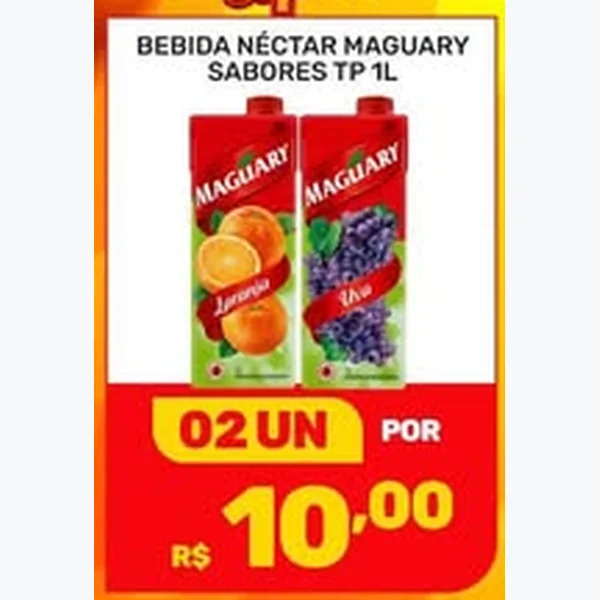 Recorte do encarte de Bebida Néctar Sabores Maguary 1 L