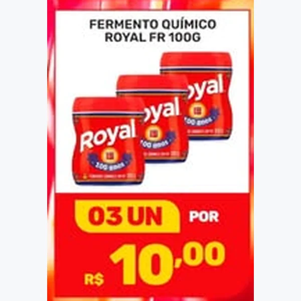 Recorte do encarte de Fermento Químico Royal 100 g
