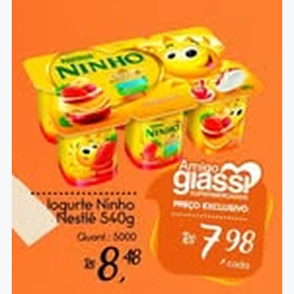 Recorte do encarte de Iogurte Ninho Nestlé 540 g