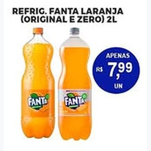 Recorte do encarte de Refrigerante Fanta 2 L