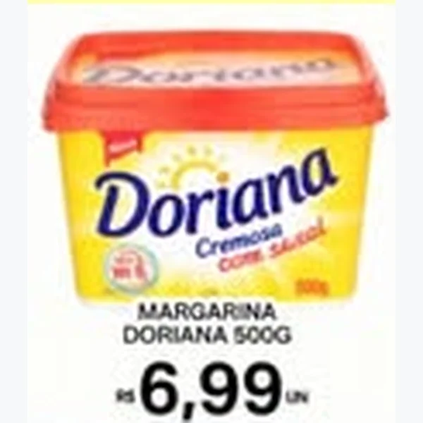 Recorte do encarte de Margarina Cremosa com Sal Doriana 500 g