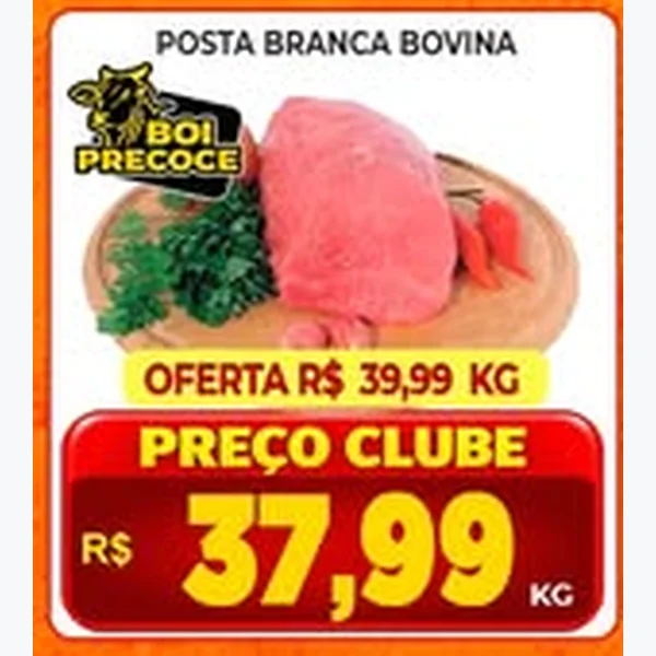 Recorte do encarte de Posta Branca Bovina Boi Precoce