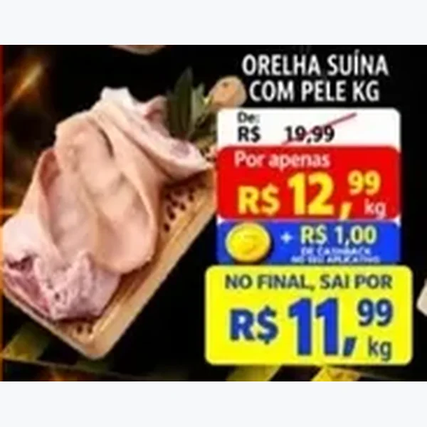 Recorte do encarte de Orelha Suína com Pele