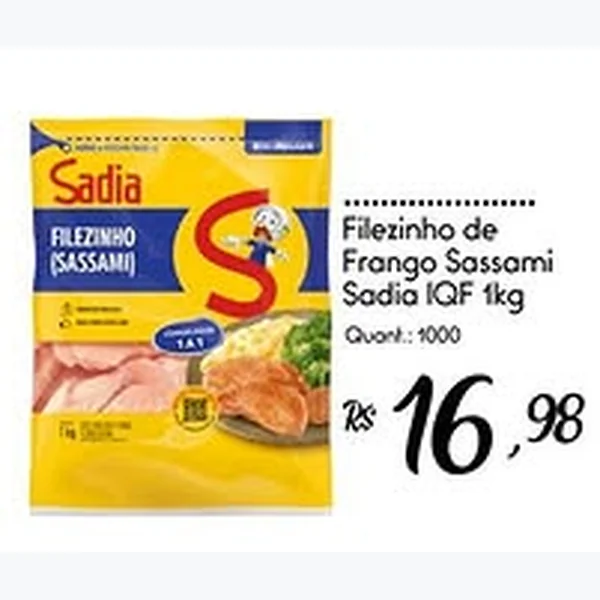 Filézinho de Frango Sassami Iqf Sadia