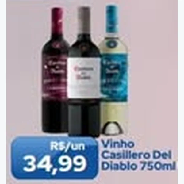 Recorte do encarte de Vinho Casillero Del Diablo 750 ml