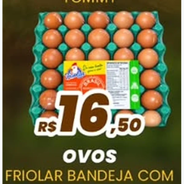 Recorte do encarte de Ovos de galinha Friolar 30 un