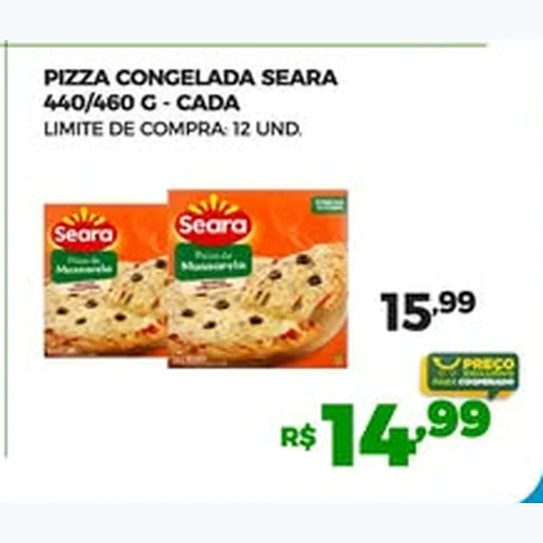 Recorte do encarte de Pizza Congelada Seara 450 g