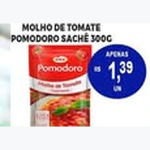 Recorte do encarte de Molho de Tomate Sachê Pomodoro 300 g