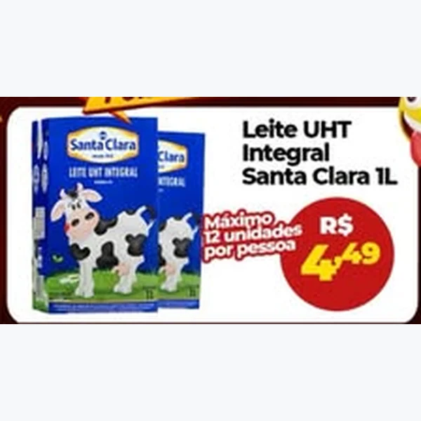 Leite Uht Integral Santa Clara 1 L