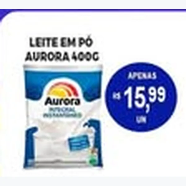 Recorte do encarte de Leite em Pó Aurora 400 g
