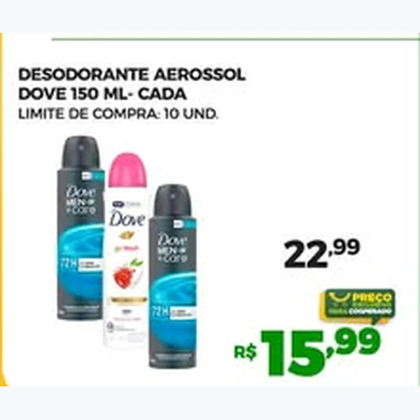 Recorte do encarte de Desodorante Aerossol Dove 150 ml