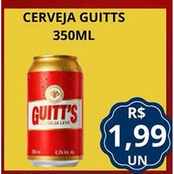 Recorte do encarte de Cerveja Guitts 350 ml