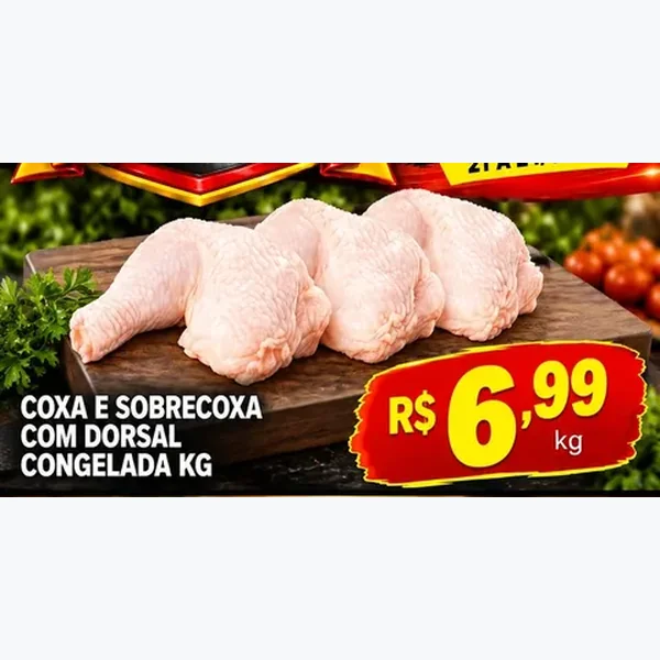 Recorte do encarte de Coxa e Sobrecoxa com Dorsal Congelada