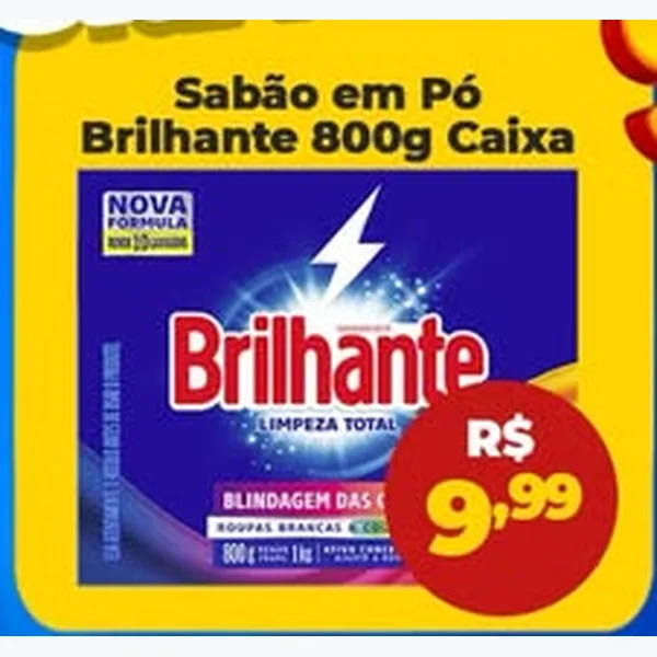 Sabão em Pó Limpeza Total Brilhante 800 g