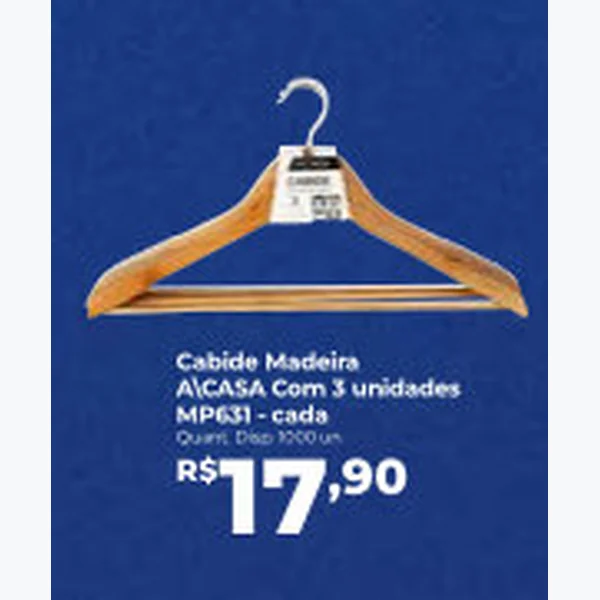 Recorte do encarte de Cabide Madeira A\CASA