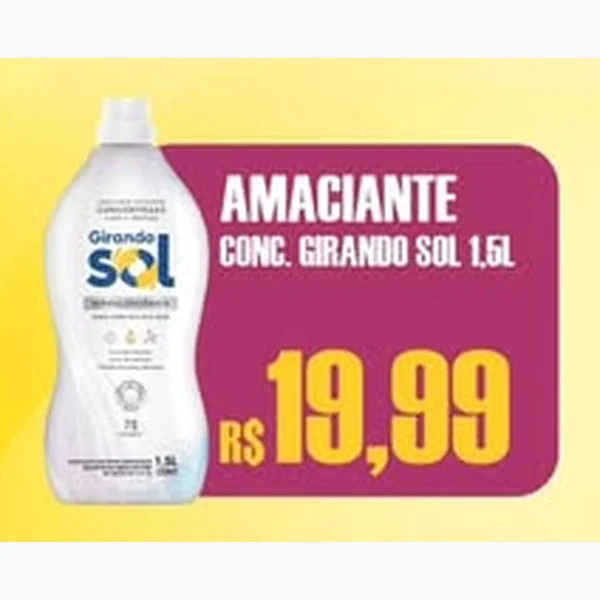 Amaciante Concentrado Girando Sol 1,5 L