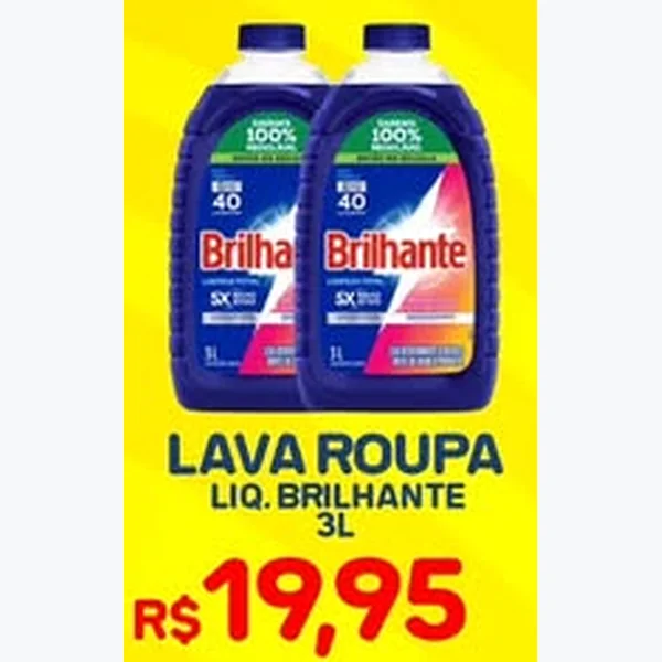 Lava Roupa Líquido Brilhante 3 L