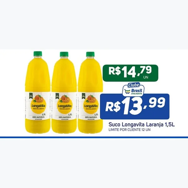 Suco de Laranja Longavita 1,5 L