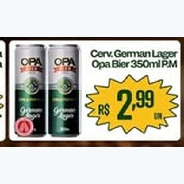 Cerveja German Lager Opa Bier 350 ml