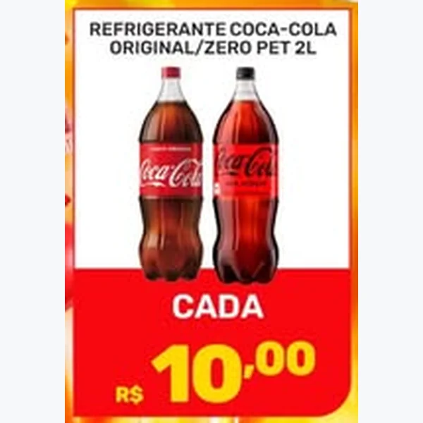 Recorte do encarte de Refrigerante Zero Coca-Cola 2 L