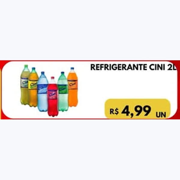 Recorte do encarte de Refrigerante Cini 2 L