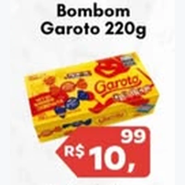 Recorte do encarte de Bombom Garoto