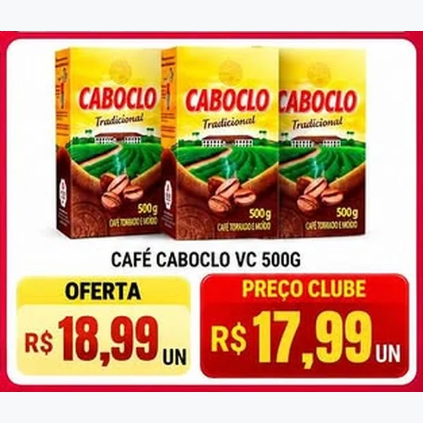 Recorte do encarte de Café Tradicional Caboclo 500 g