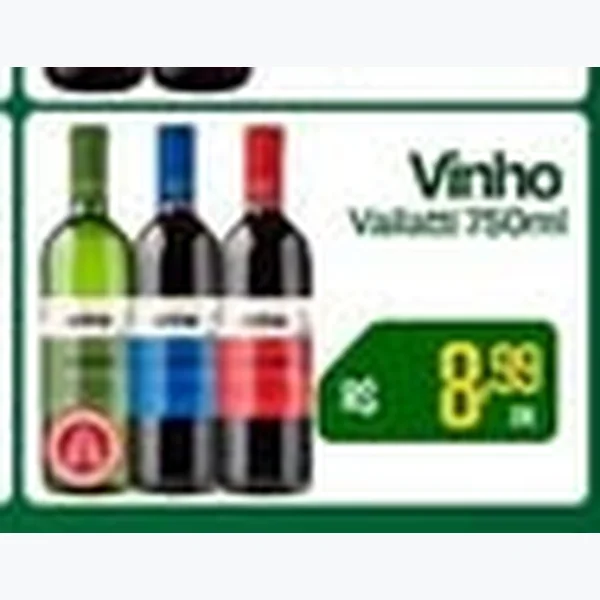 Recorte do encarte de Vinho Vallatti 750 ml