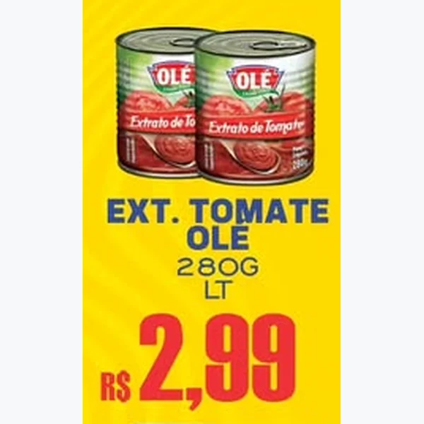 Recorte do encarte de Extrato de Tomate Olé 280 g