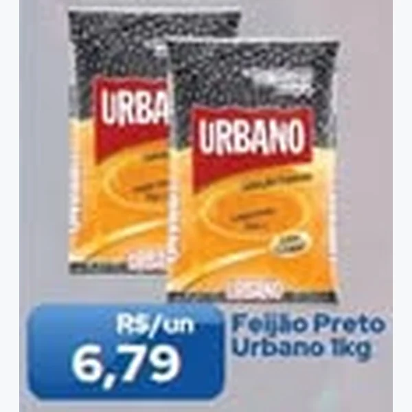 Recorte do encarte de Feijão Preto Urbano 1 kg
