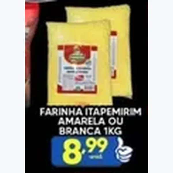 Recorte do encarte de Farinha Amarela Itapemirim 1 kg
