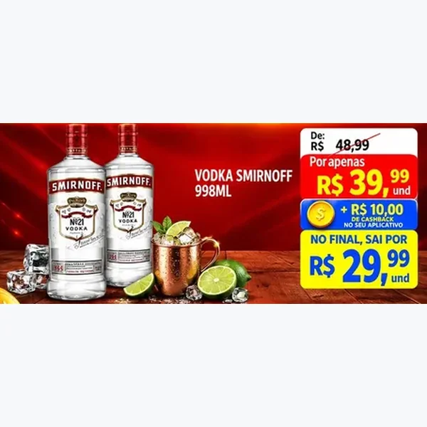 Vodka Smirnoff 998 ml