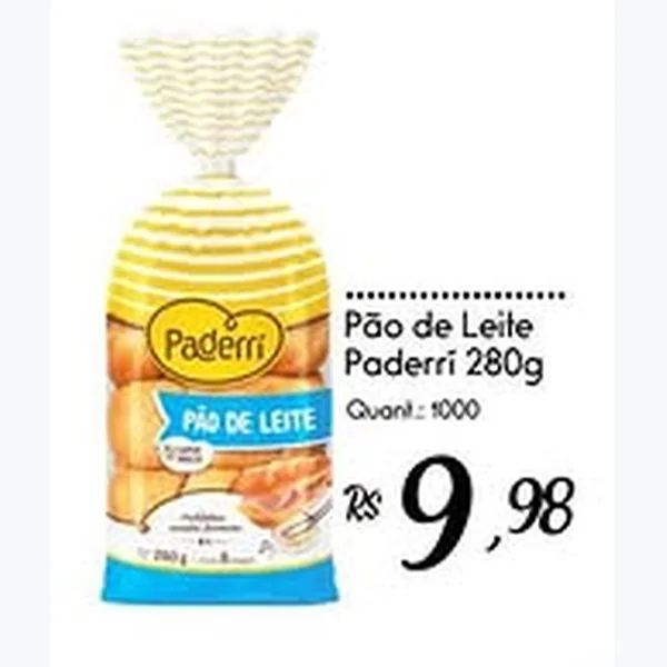 Pão de Leite Paderri 280 g