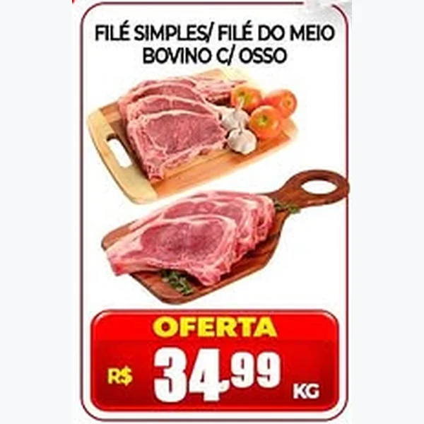Recorte do encarte de Filé do Meio Bovino C/ Osso