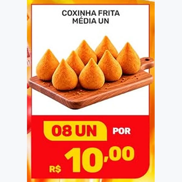 Recorte do encarte de Coxinha Frita Média