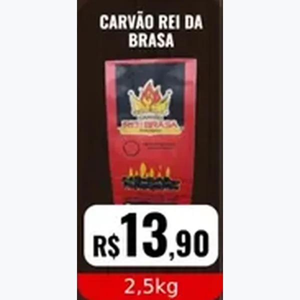 Recorte do encarte de Carvão Rei da Brasa 2,5 kg