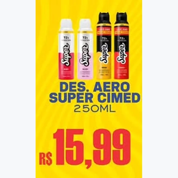 Recorte do encarte de Desodorante Aerossol Super Cimed 250 ml