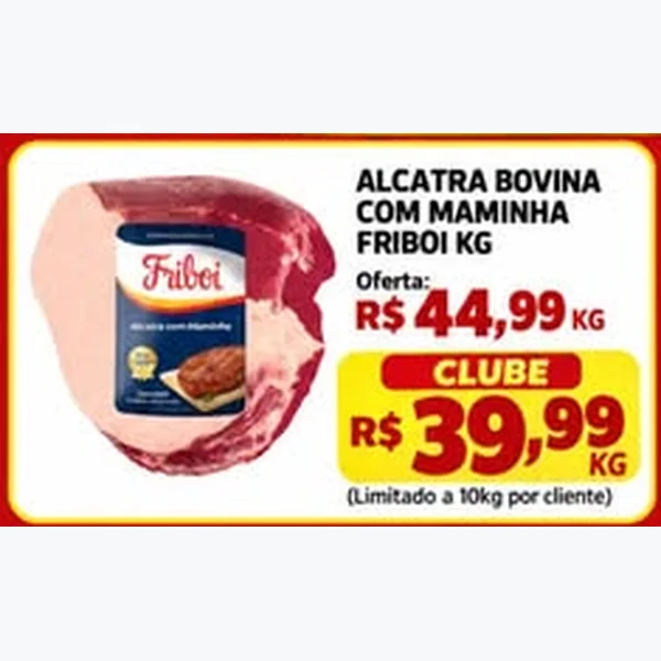 Recorte do encarte de Alcatra Bovina com Maminha Friboi