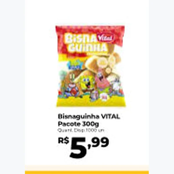 Recorte do encarte de Bisnaguinha VITAL 300 g