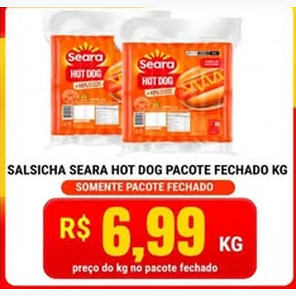 Recorte do encarte de Salsicha Hot Dog Seara