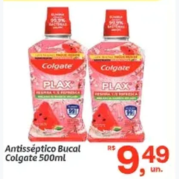 Recorte do encarte de Antisséptico Bucal Colgate 500 ml