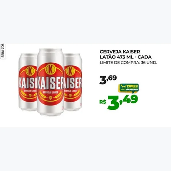 Cerveja Kaiser 473 ml
