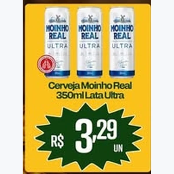 Recorte do encarte de Cerveja Ultra Moinho Real 350 ml
