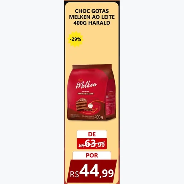 Chocolate Gotas ao Leite Melken 400 g