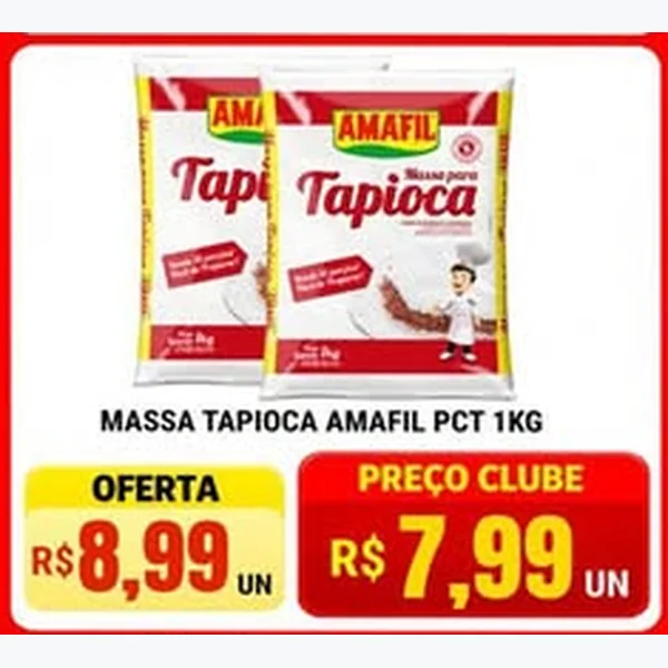 Recorte do encarte de Massa para Tapioca Amafil 1 kg