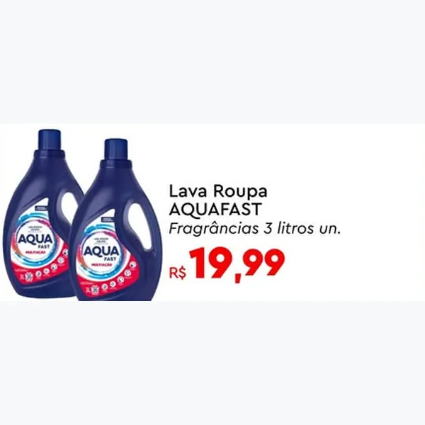 Recorte do encarte de Lava Roupa Aquafast 3 L