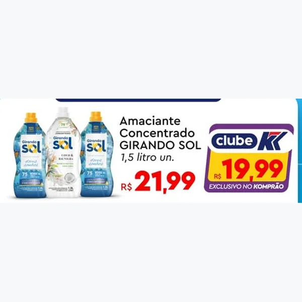 Amaciante Concentrado Girando Sol 1,5 L
