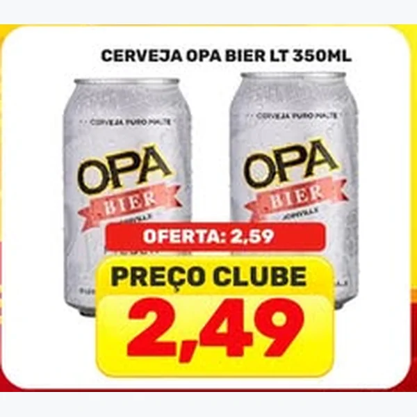 Recorte do encarte de Cerveja Opa Bier 350 ml